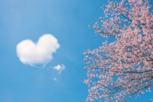 cloud in heart shape