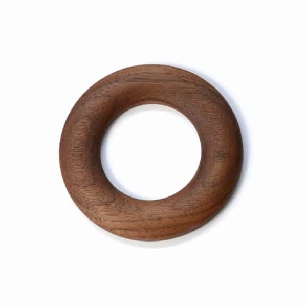 Rakusu Ring Artisan Walnut finely crafted rings with one side rounded