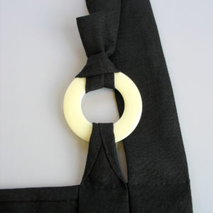 Linen Rinzai Rakusu black detail