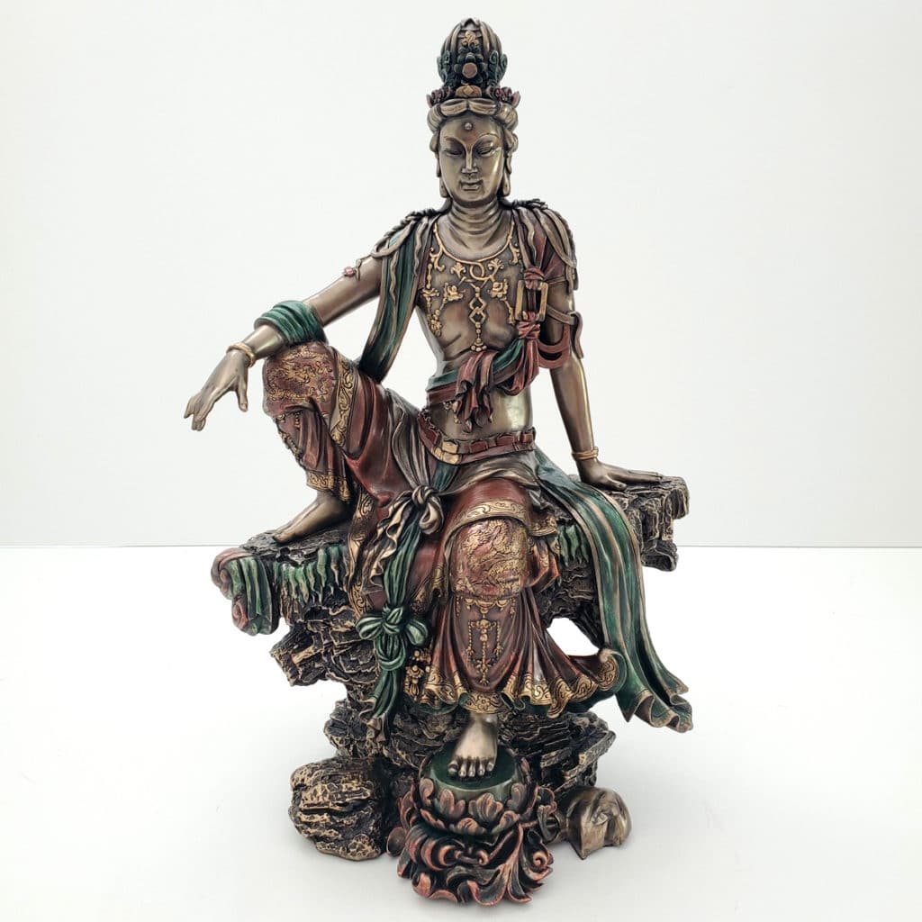 Seated Kuan Yin, 14.5" Still Sitting Meditation Supply