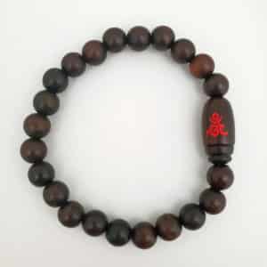 Jujube Bead Wrist Mala with Kuan Yin