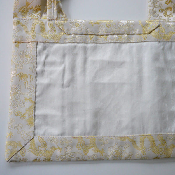 Silk Brocade Soto Rakusu white detail