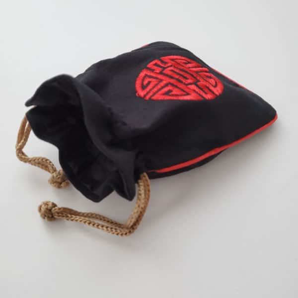 Cloth mala bag black and red