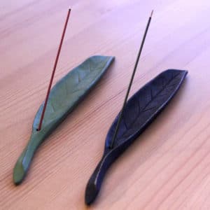 Leaf incense holders