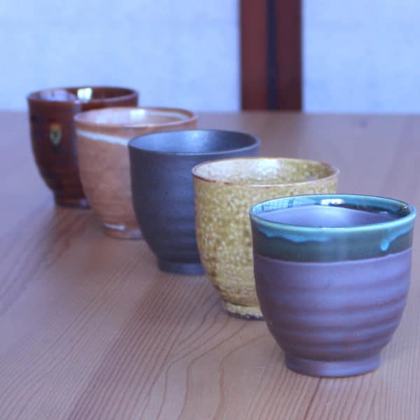 River Rock Tea Cup Set on table