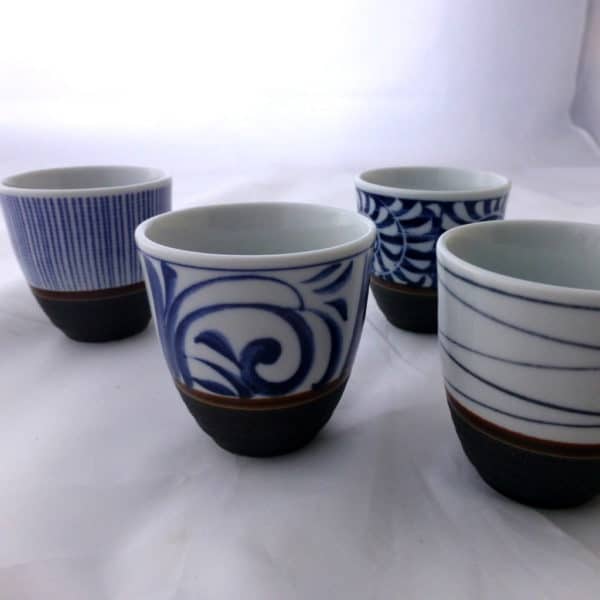 Bluets tea cup set staged