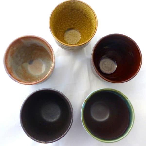 River Rock Tea Cup Set top view