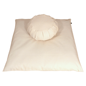 Natural Meditation cushion set with two meditation cushions, zafu and zabuton