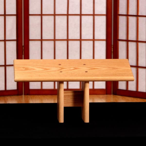 Center meditation bench with no cushion