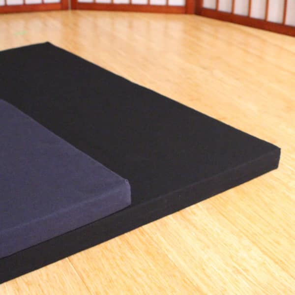 Black and Blue folding zabuton meditation cushions