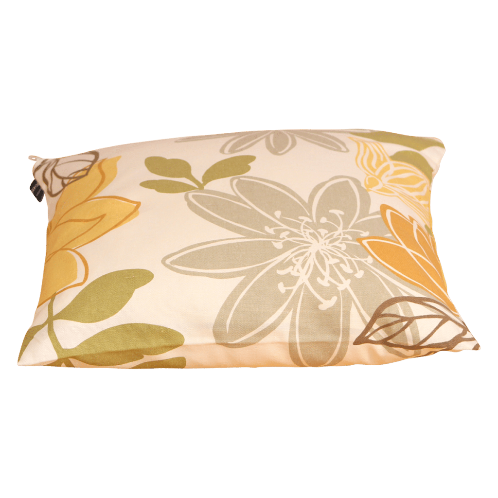 support meditation cushion in floral pattern desert lotus