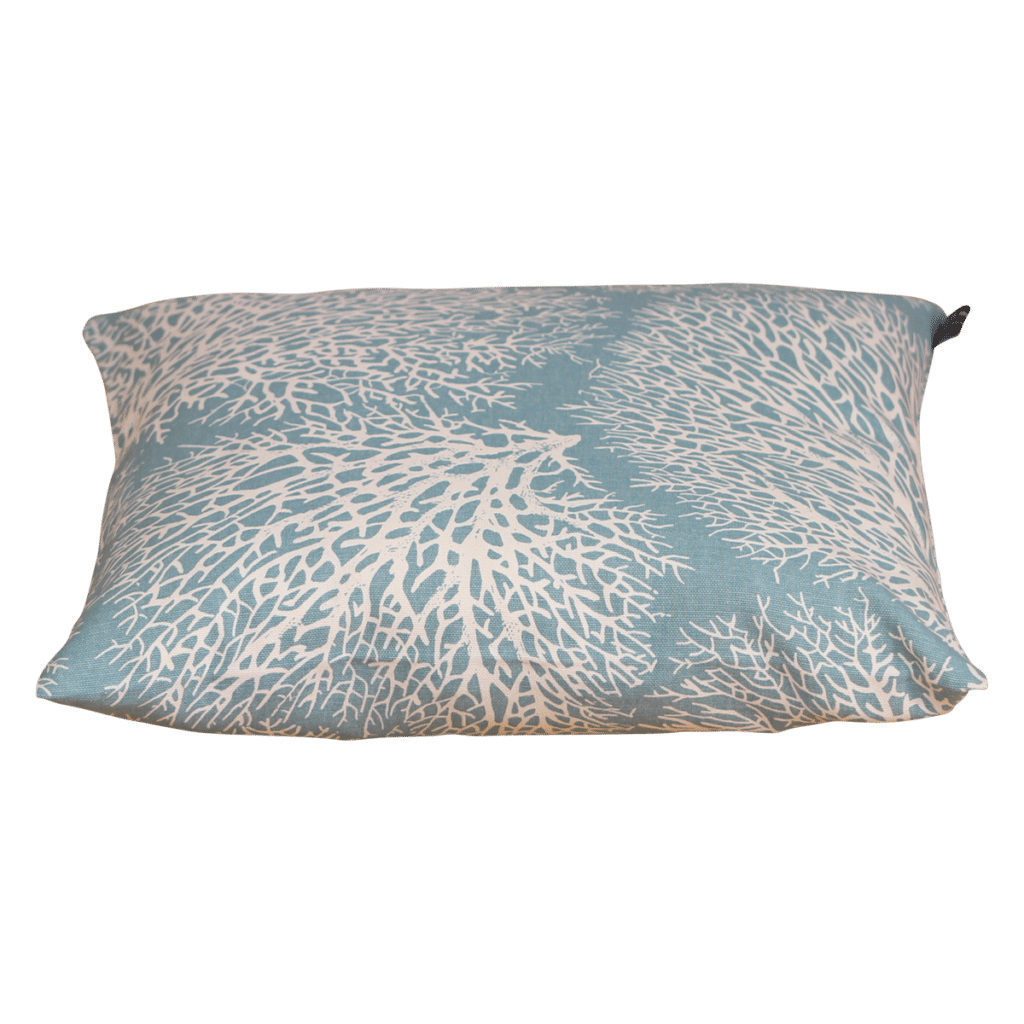 support meditation cushion in ocean coral pattern