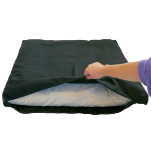 Removable zabuton cover is washable and fits our meditation cushions
