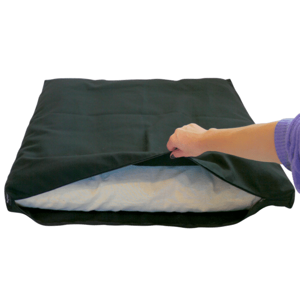 Removable zabuton cover is washable and fits our meditation cushions