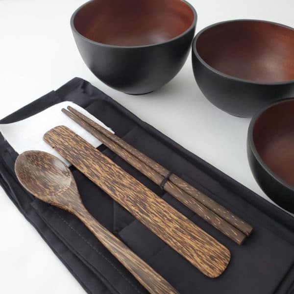 mahogany wood oryoki set