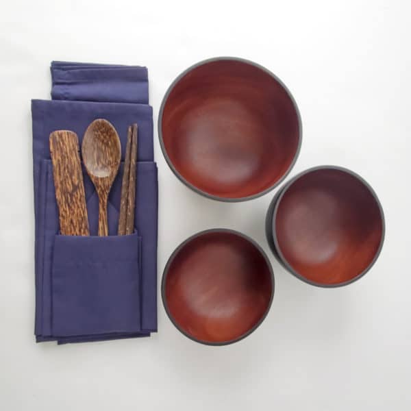 Mahogany Oryoki Bowl Set