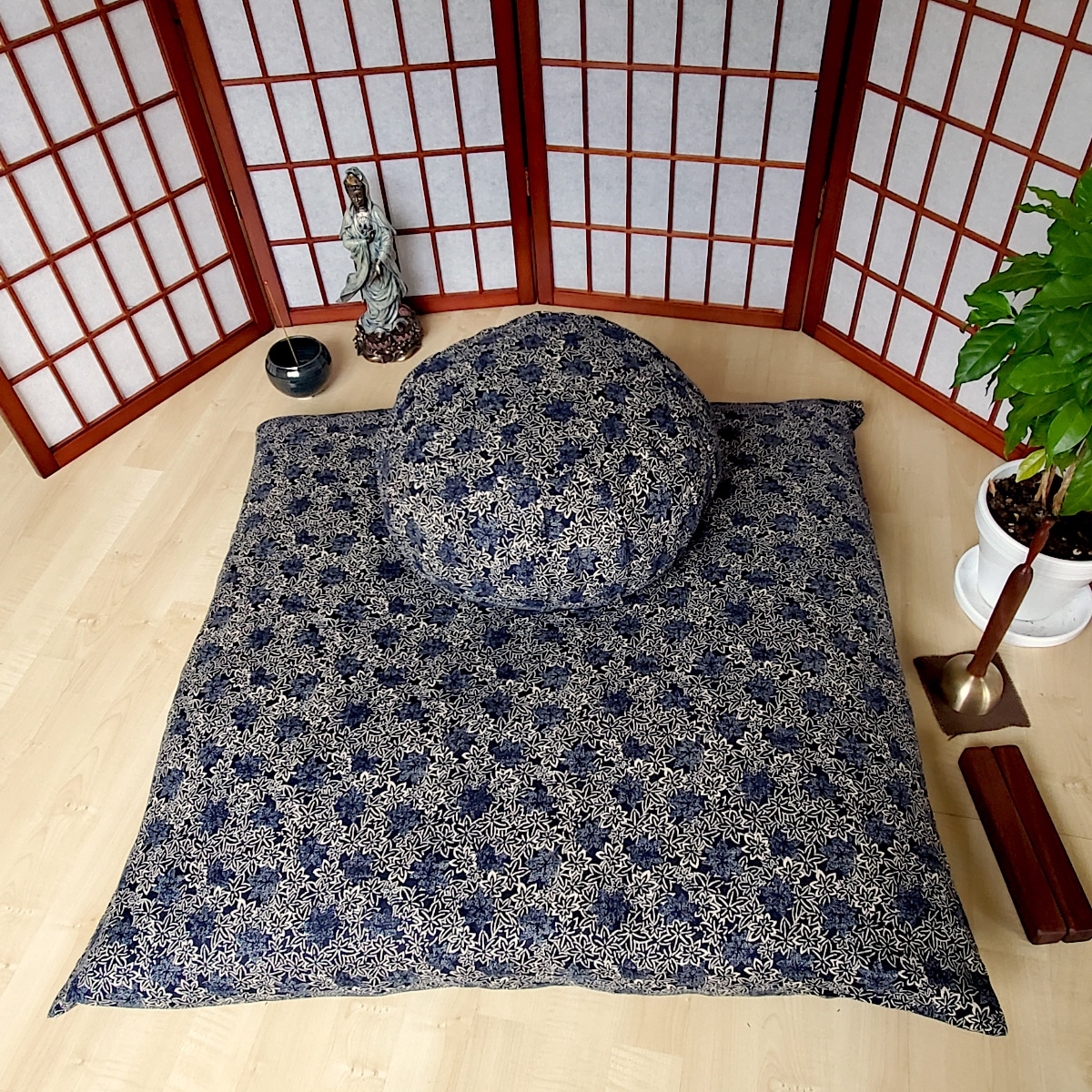 Kyoto Collection Meditation Cushion Sets NEW japanese maple buckwheat regular 33x33x3