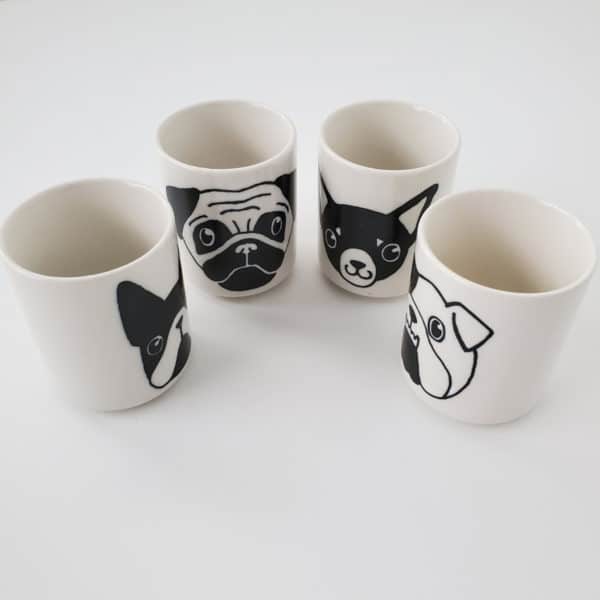 Dog teacup set