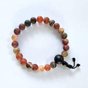 red sardonyx wrist mala prayer beads
