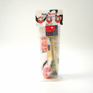 Mini Daruma Gift Set with Japanese Brush Pen