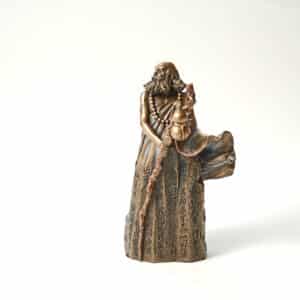 Bodhidharma statue in cold-cast bronze